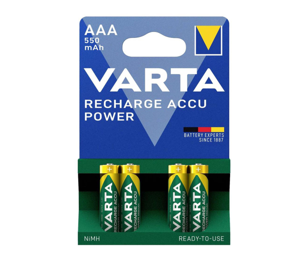 VARTA Recharge Accu Power AAA 550mAh (4 szt.) 56743101404 - 1456589 - zdjęcie